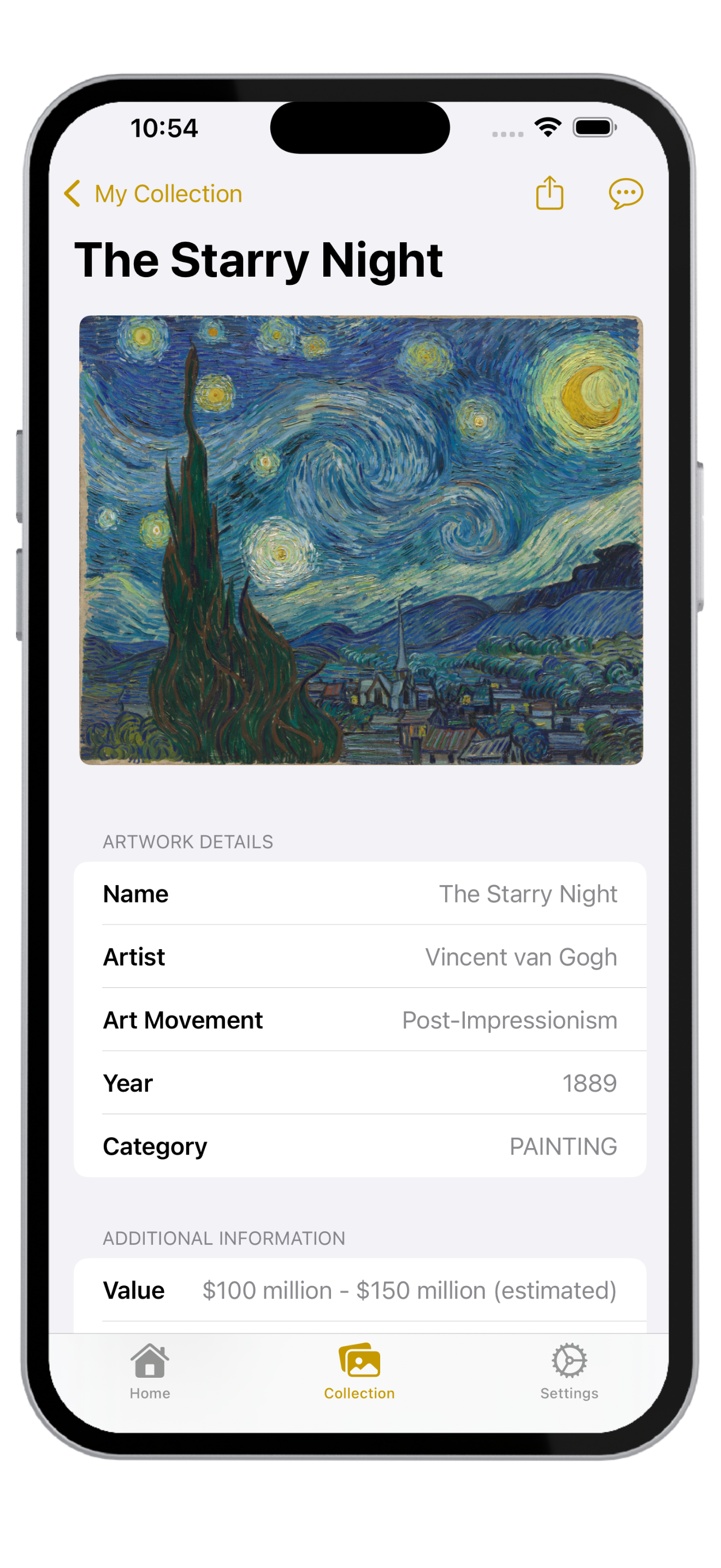 ArtScan App Screenshot - Painting Recognition
